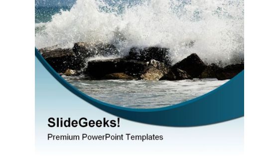 Crashing Waves Beach PowerPoint Themes And PowerPoint Slides 0611