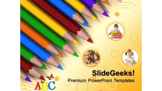 Crayons On Paper Education PowerPoint Templates And PowerPoint Themes 0612 Crayons On Paper Education PowerPoint Templates And PowerPoint Themes 0612