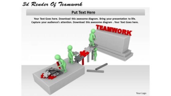Creative Marketing Concepts 3d Render Of Teamwork Character Creative Marketing Concepts 3d Render Of Teamwork Character