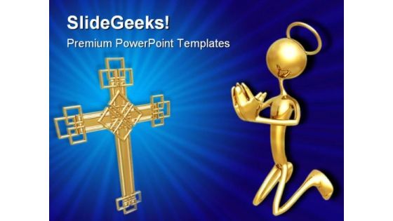 Cross And Prayer Religion PowerPoint Themes And PowerPoint Slides 0811 Cross And Prayer Religion PowerPoint Themes And PowerPoint Slides 0811