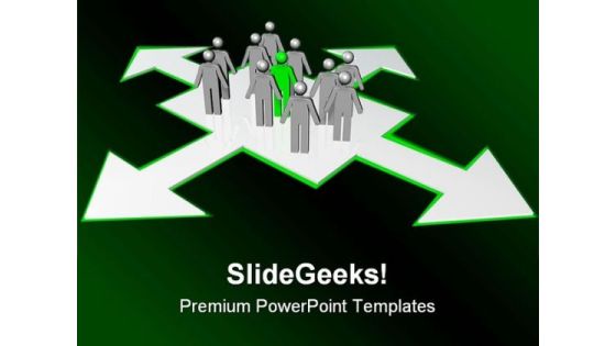 Crossroad Leadership Business PowerPoint Templates And PowerPoint Backgrounds 0111