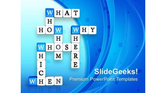 Crosswords Questions Metaphor PowerPoint Templates And PowerPoint Themes 0712 Crosswords Questions Metaphor PowerPoint Templates And PowerPoint Themes 0712
