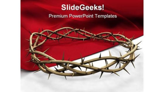 Crown Of Thorns Religion PowerPoint Templates And PowerPoint Backgrounds 0511