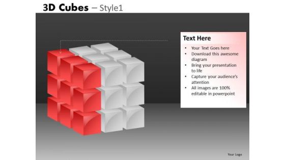 Cube Diagram Left Layer PowerPoint Templates Cube Diagram Left Layer PowerPoint Templates