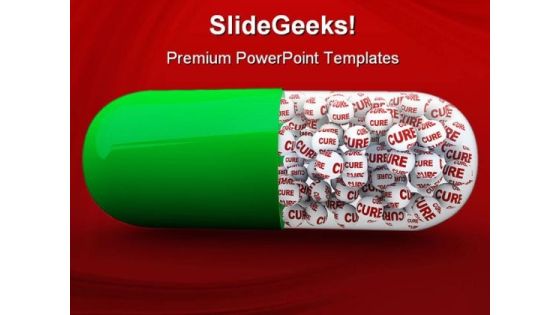 Cure Capsule Medical PowerPoint Backgrounds And Templates 1210