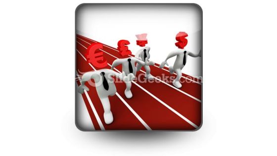 Currency Race PowerPoint Icon S Currency Race PowerPoint Icon S