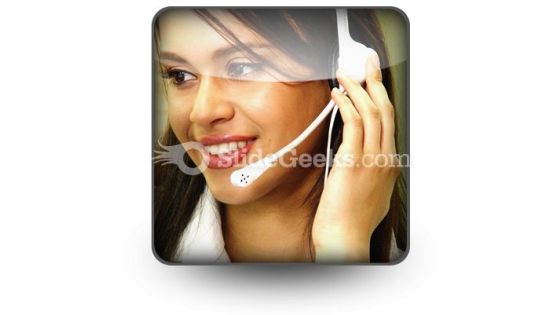 Customer Service Operator PowerPoint Icon S Customer Service Operator PowerPoint Icon S