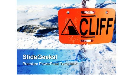 Dangerous Cliff Sign Symbol PowerPoint Templates And PowerPoint Backgrounds 0811 Dangerous Cliff Sign Symbol PowerPoint Templates And PowerPoint Backgrounds 0811