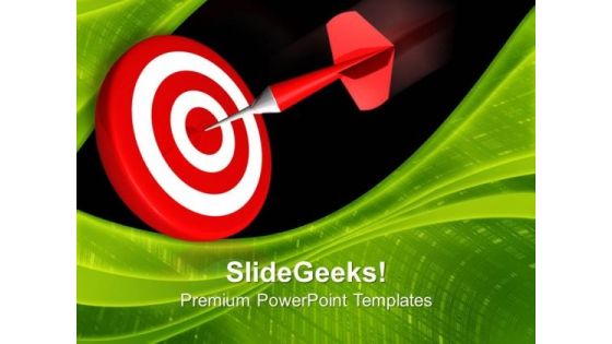 Dart Hitting Center PowerPoint Templates And PowerPoint Themes 0912 Dart Hitting Center PowerPoint Templates And PowerPoint Themes 0912