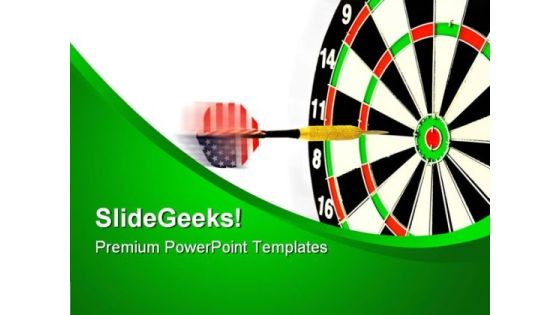 Darts Americana PowerPoint Themes And PowerPoint Slides 0811
