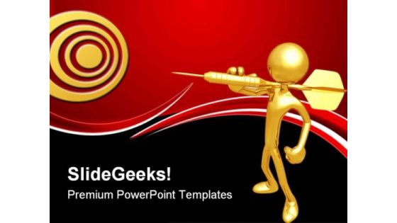 Darts Target Business PowerPoint Themes And PowerPoint Slides 0611