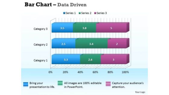Data Analysis In Excel 3d Bar Chart For Business Information PowerPoint Templates