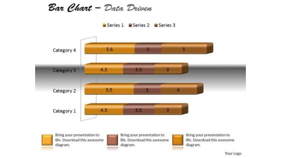 Data Analysis Techniques 3d Bar Chart For Modification PowerPoint Templates