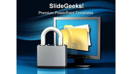 Data Is Secure Internet PowerPoint Template 1110