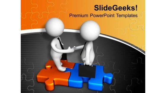 Deal On Puzzles Business PowerPoint Templates Ppt Backgrounds For Slides 0213 Deal On Puzzles Business PowerPoint Templates Ppt Backgrounds For Slides 0213