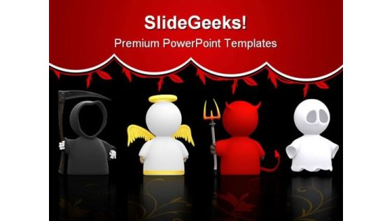 Death Angel Devil And Ghost Religion PowerPoint Templates And PowerPoint Backgrounds 0311