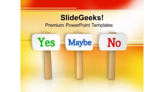 Decision Board Showing Confusion PowerPoint Templates Ppt Backgrounds For Slides 0313