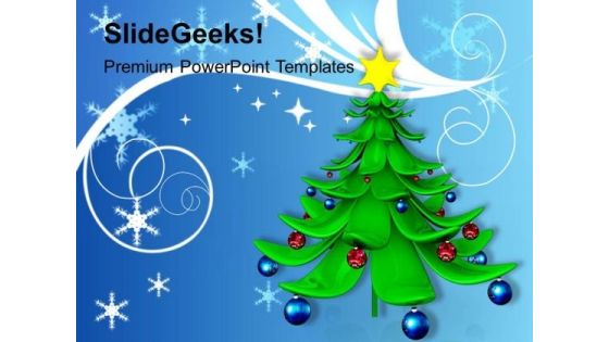 Decorated Christmas Tree With Balls Holiday PowerPoint Templates Ppt Backgrounds For Slides 1212 Decorated Christmas Tree With Balls Holiday PowerPoint Templates Ppt Backgrounds For Slides 1212