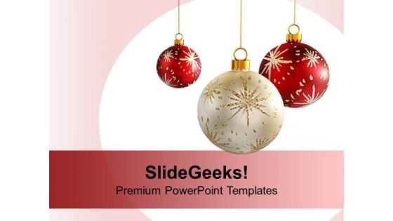 Decorative Christmas Ornaments PowerPoint Templates Ppt Backgrounds For Slides 1112