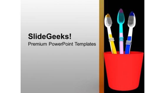 Dental Care With Toothbrush PowerPoint Templates Ppt Backgrounds For Slides 0413 Dental Care With Toothbrush PowerPoint Templates Ppt Backgrounds For Slides 0413