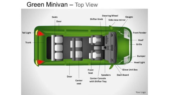 Design Green Minivan Top View PowerPoint Slides And Ppt Diagram Templates Design Green Minivan Top View PowerPoint Slides And Ppt Diagram Templates