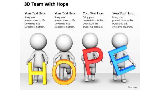 Developing Business Strategy 3d Team With Hope Concept Developing Business Strategy 3d Team With Hope Concept