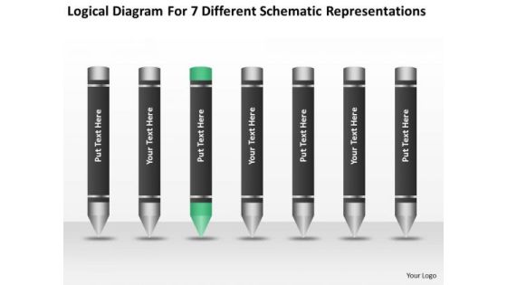 Diagram For 7 Different Schematic Representations Ppt Business Plan Models PowerPoint Slides
