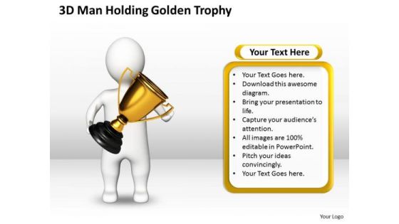 Diagram Of The Business Cycle 3d Man Holding Golden Trophy PowerPoint Slides Diagram Of The Business Cycle 3d Man Holding Golden Trophy PowerPoint Slides