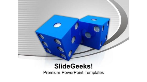 Dice Casino Game Theme PowerPoint Templates Ppt Backgrounds For Slides 0413