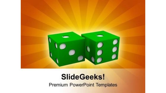 Dices Gambling Concept PowerPoint Templates Ppt Backgrounds For Slides 0513 Dices Gambling Concept PowerPoint Templates Ppt Backgrounds For Slides 0513