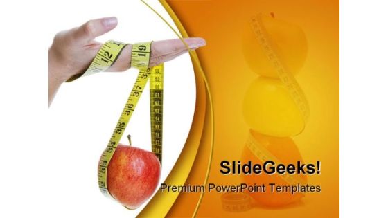 Diet Food Health PowerPoint Template 0910