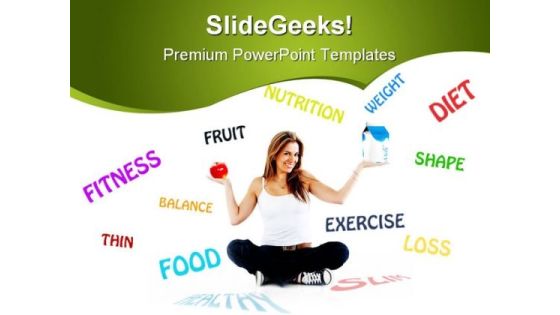 Dieting Food Health PowerPoint Template 0910 Dieting Food Health PowerPoint Template 0910