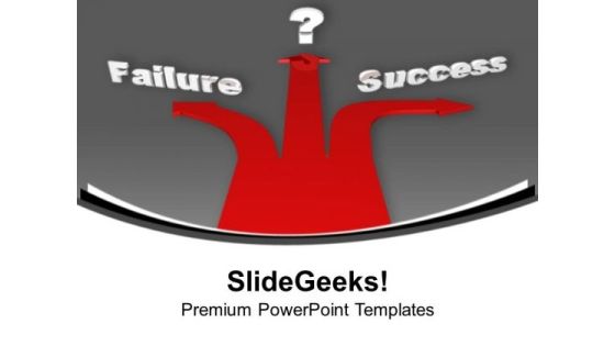 Different Paths To Failure Or Success PowerPoint Templates Ppt Backgrounds For Slides 1112