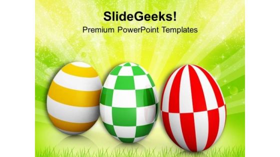 Different Pattern Easter Eggs With Theme PowerPoint Templates Ppt Backgrounds For Slides 0313 Different Pattern Easter Eggs With Theme PowerPoint Templates Ppt Backgrounds For Slides 0313