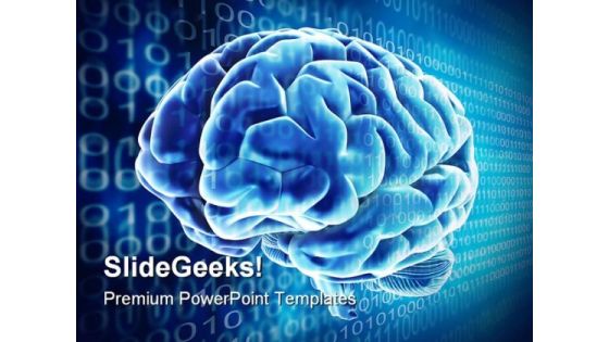 Digital Brain Science PowerPoint Backgrounds And Templates 0111 Digital Brain Science PowerPoint Backgrounds And Templates 0111