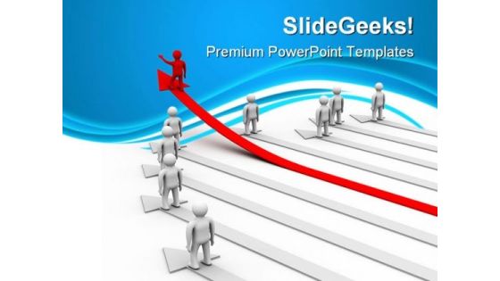 Direction Of Movement01 Leadership PowerPoint Themes And PowerPoint Slides 0811