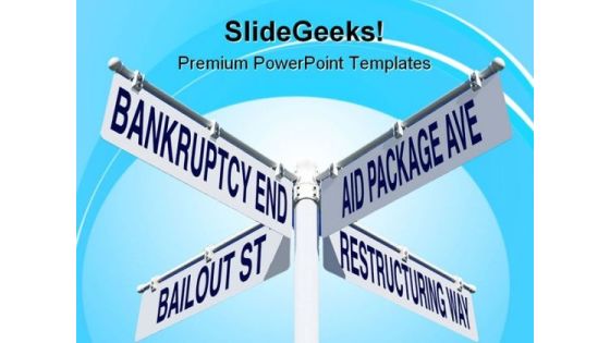 Directions Economy Future PowerPoint Themes And PowerPoint Slides 0711