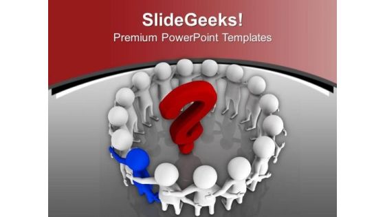 Discuss The Business Questio With Team PowerPoint Templates Ppt Backgrounds For Slides 0613