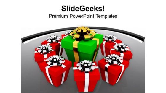Dispaly Of Gifts Decoration PowerPoint Templates Ppt Backgrounds For Slides 0113