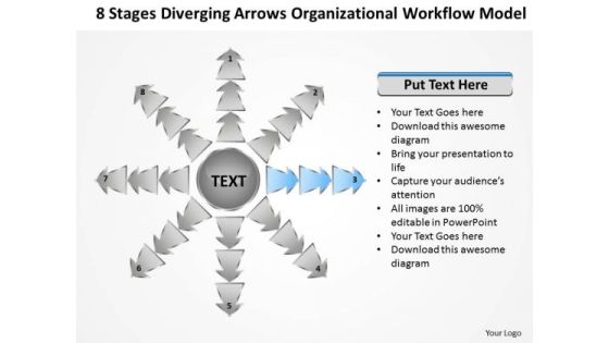 Diverging Arrows Organizational Workflow Model Cycle Process Diagram PowerPoint Slide Diverging Arrows Organizational Workflow Model Cycle Process Diagram PowerPoint Slide