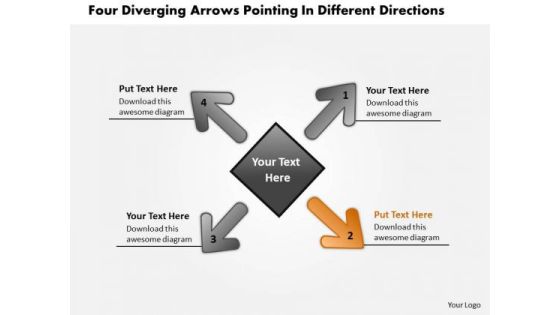 Diverging Arrows Pointing Different Directions Circular Process Chart PowerPoint Slides Diverging Arrows Pointing Different Directions Circular Process Chart PowerPoint Slides
