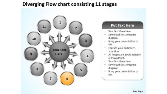 Diverging Flow Chart Consisting 11 Stages Circular Spoke Network PowerPoint Templates Diverging Flow Chart Consisting 11 Stages Circular Spoke Network PowerPoint Templates