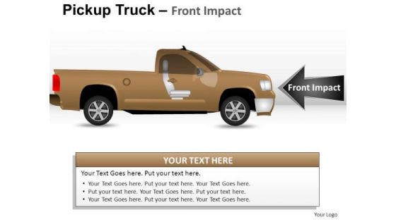 Division Pickup Brown Truck Side View PowerPoint Slides And Ppt Diagram Templates