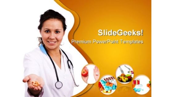 Doctor Holding Pills Medical PowerPoint Templates And PowerPoint Backgrounds 0411 Doctor Holding Pills Medical PowerPoint Templates And PowerPoint Backgrounds 0411