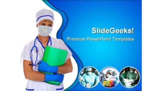 Doctor In Mask With Reports Medical PowerPoint Themes And PowerPoint Slides 0411 Doctor In Mask With Reports Medical PowerPoint Themes And PowerPoint Slides 0411