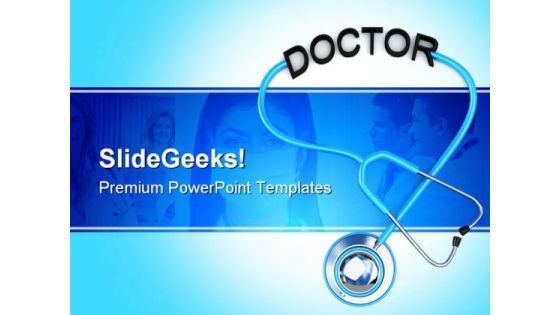 Doctor Stethoscope Medical PowerPoint Background And Template 1210