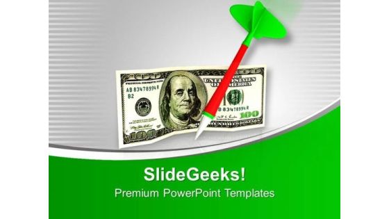 Dollar Bill With Dart Target Aim PowerPoint Templates Ppt Backgrounds For Slides 0213 Dollar Bill With Dart Target Aim PowerPoint Templates Ppt Backgrounds For Slides 0213