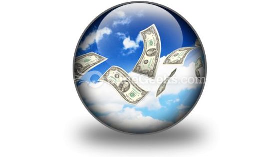 Dollar Bills Fly In Flocks PowerPoint Icon C Dollar Bills Fly In Flocks PowerPoint Icon C