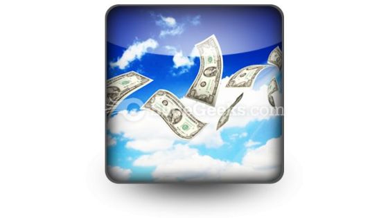 Dollar Bills Fly In Flocks PowerPoint Icon S Dollar Bills Fly In Flocks PowerPoint Icon S