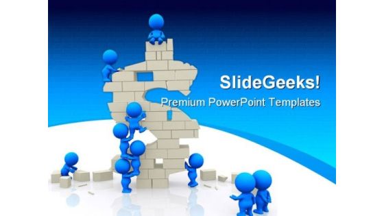 Dollar Building People PowerPoint Themes And PowerPoint Slides 0511